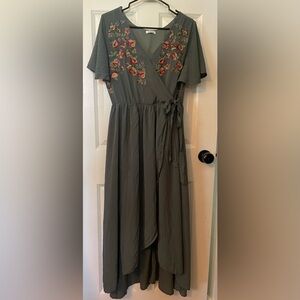 Wren & Ivory Faux Wrap Dress